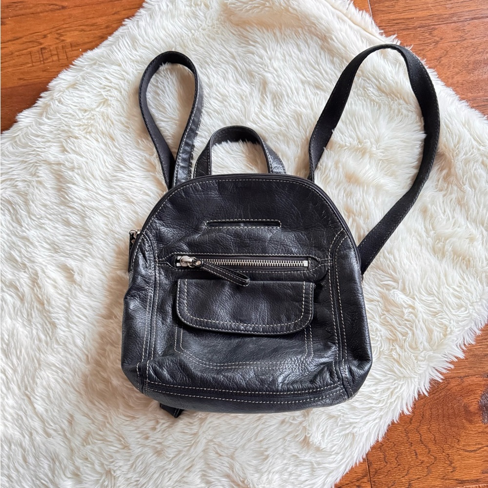Fossil‎ Long Live Vintage Black Leather Backpack